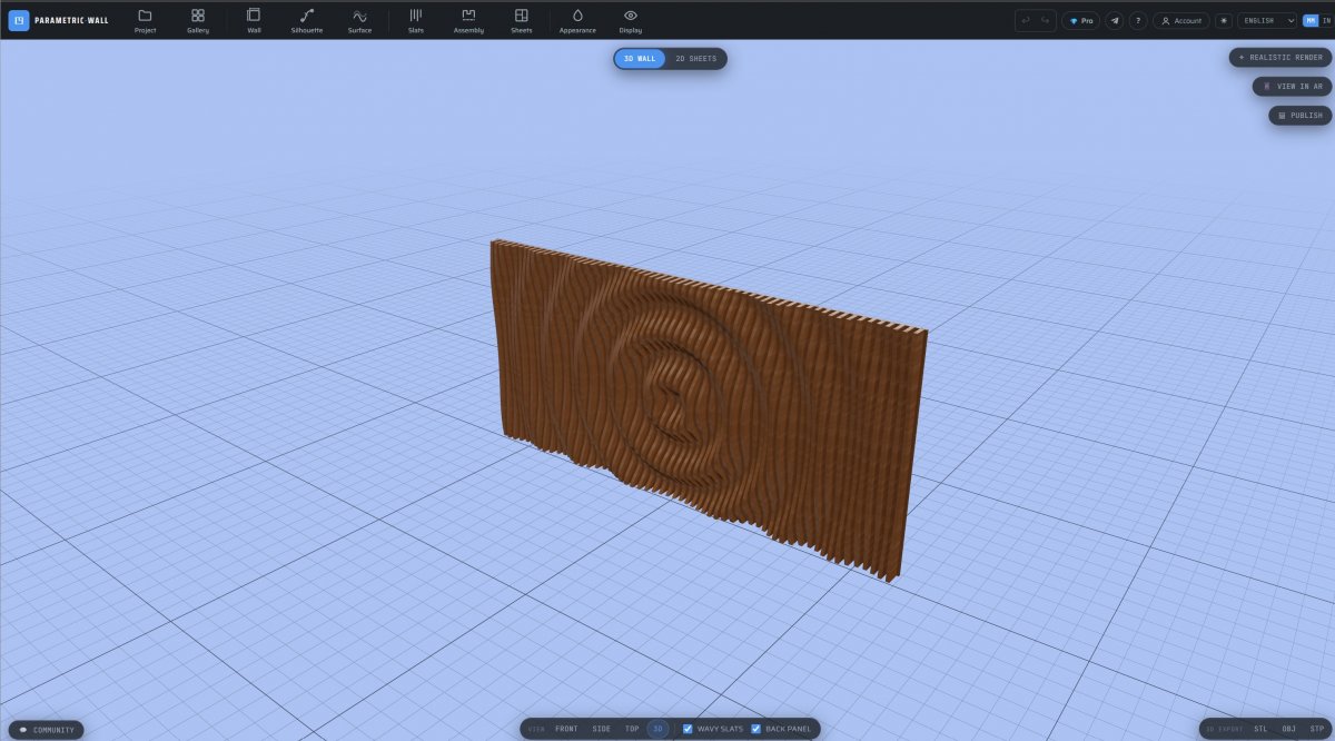 Parametric·Wall Studio screenshot