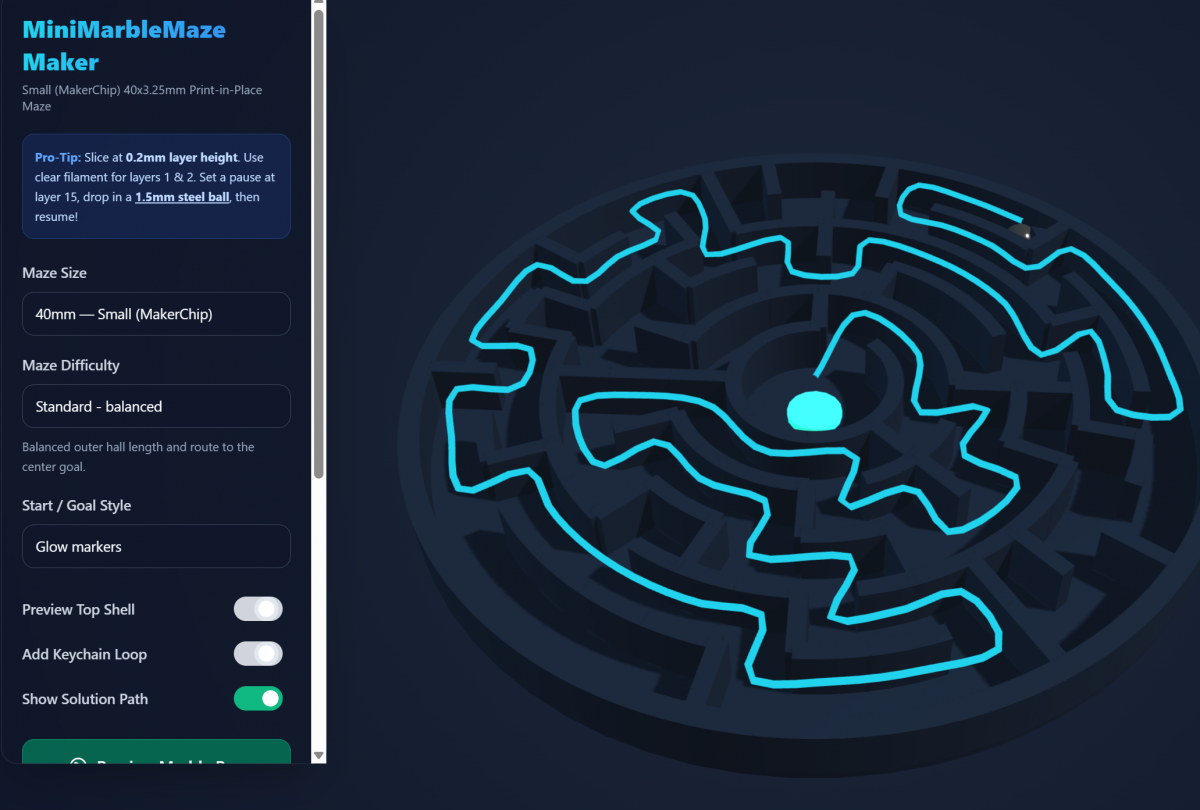 Mini Marble Maze Maker screenshot