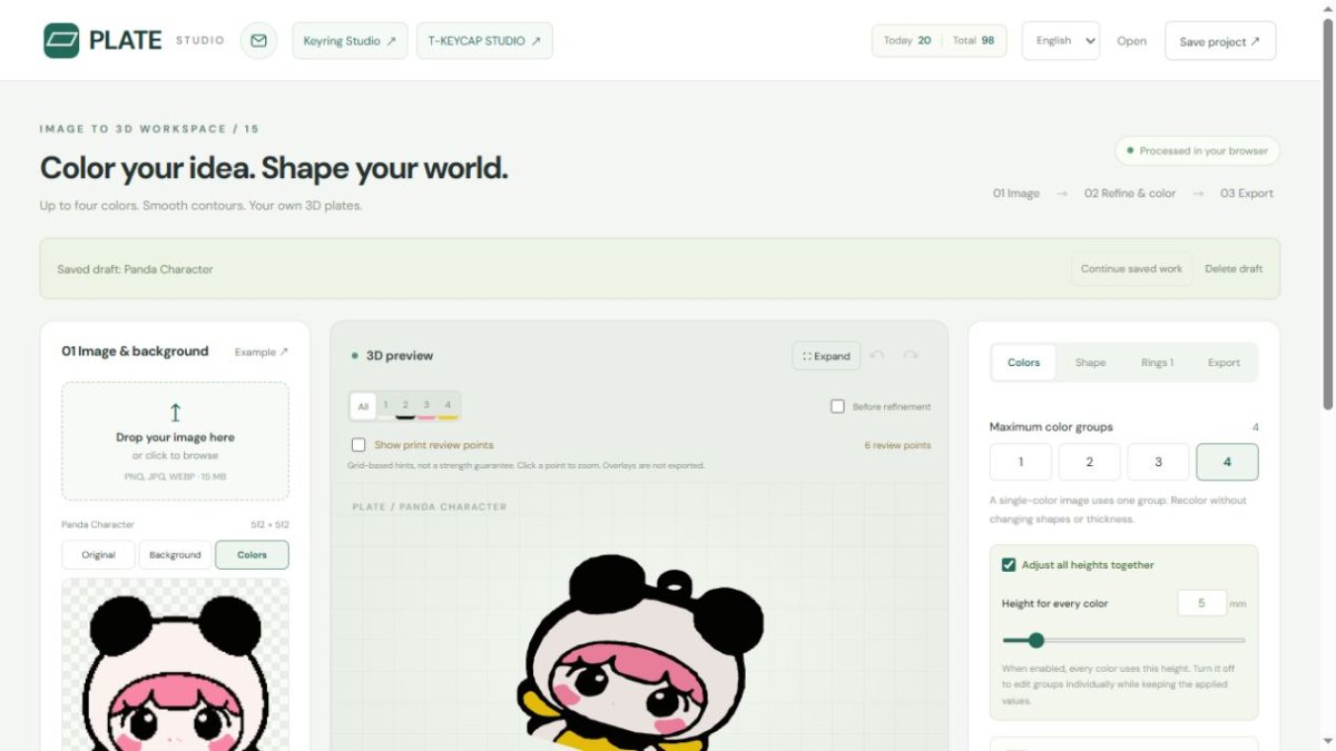 PLATESTUDIO screenshot