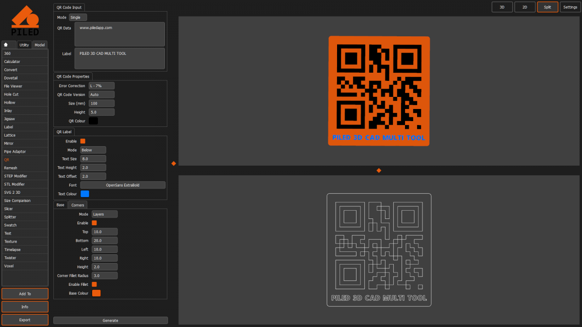 PILED 3D CAD MULTI TOOL screenshot