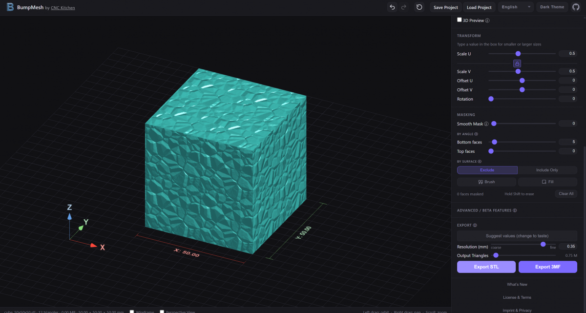 BumpMesh screenshot