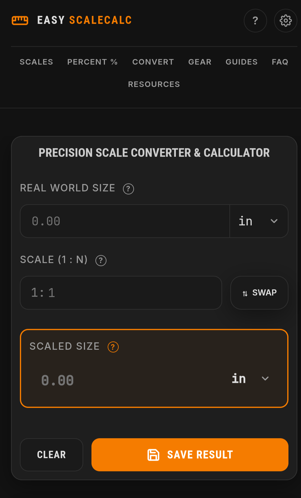 EasyScaleCalc screenshot
