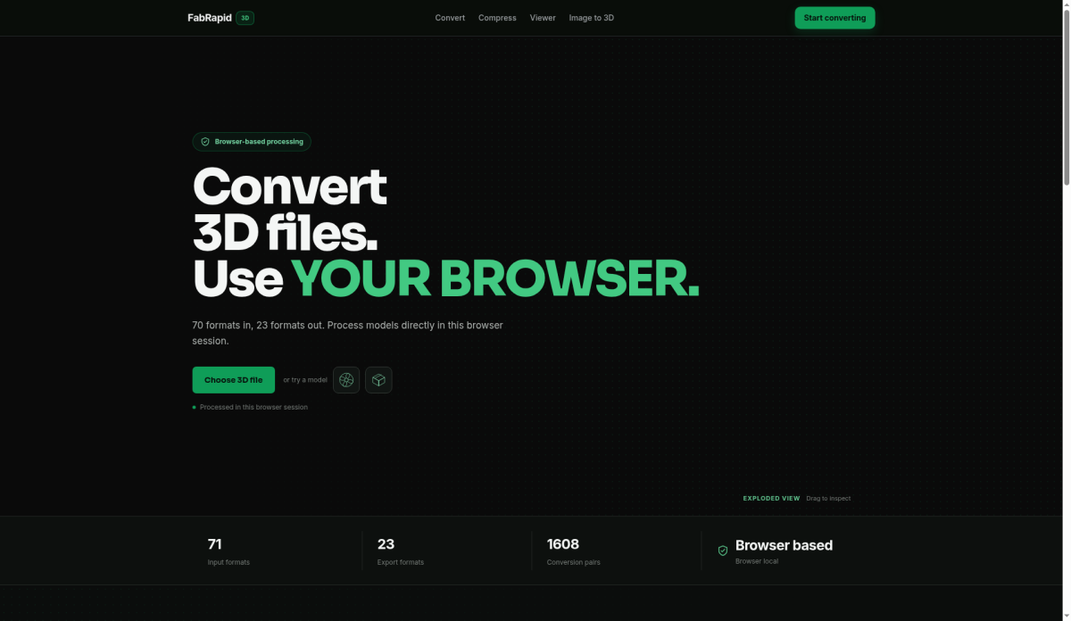 FabRapid 3D screenshot