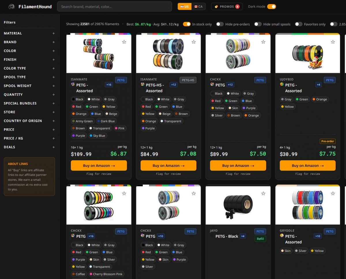 FilamentHound screenshot